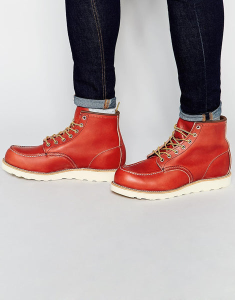 6-Inch Moc Toe Leather Boots