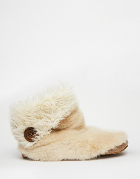 Bedroom Athletics Jessie Sable Faux Fur Slipper Booties